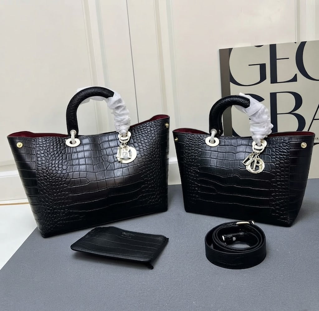 Christian Dior Leather Tote Bag