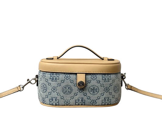 Tory Burch T Monogram Denim Vanity Case