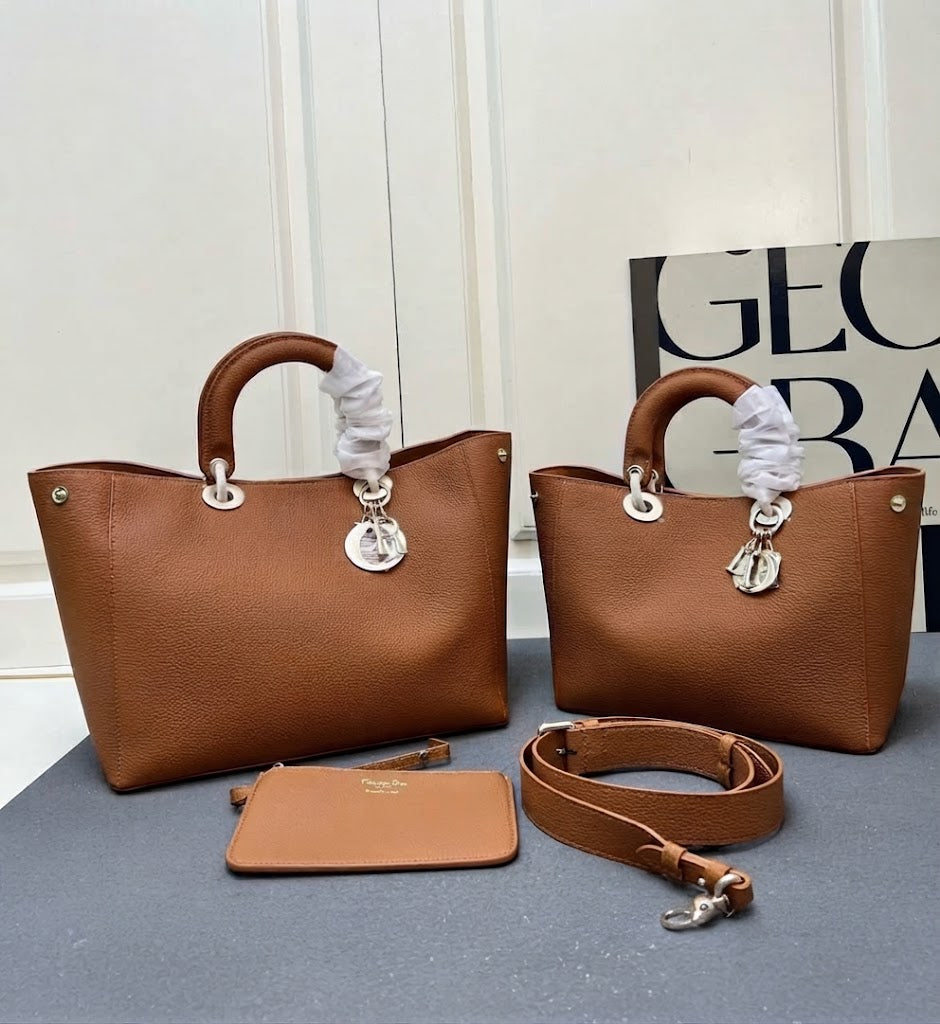 Christian Dior Leather Tote Bag