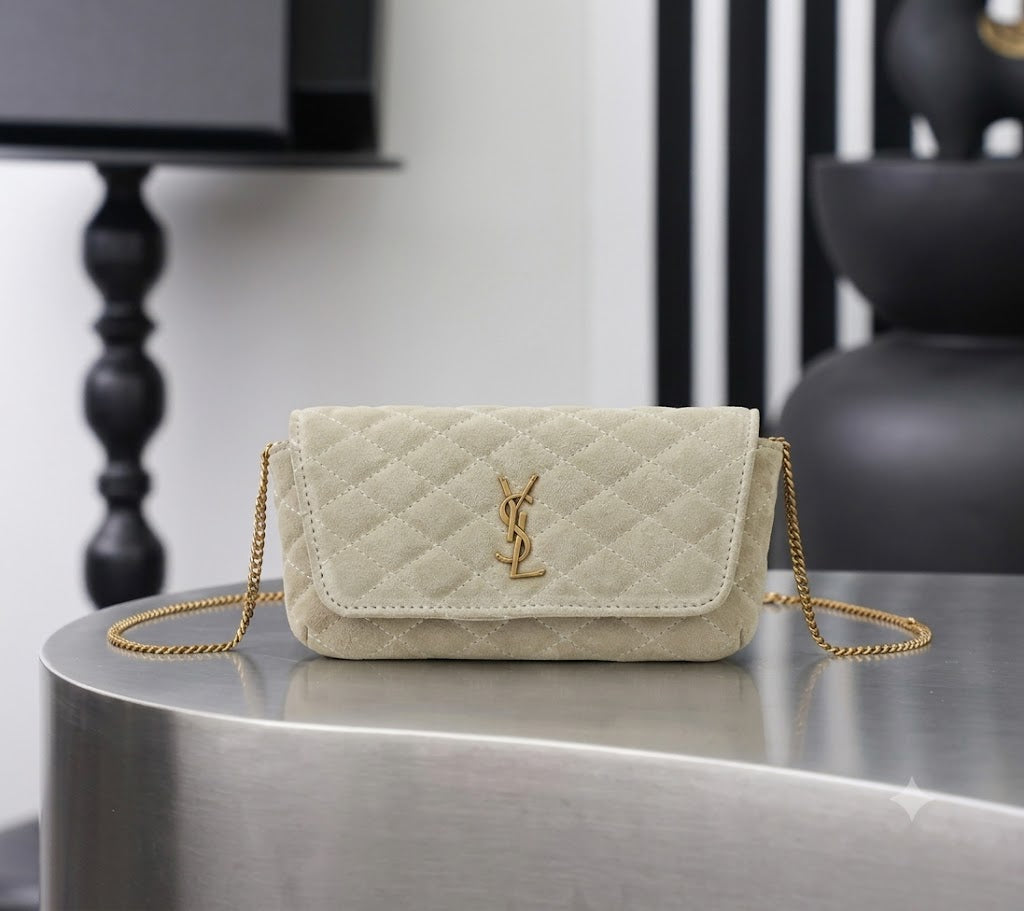 Saint Laurent Sade Chain Wallet  Pouch