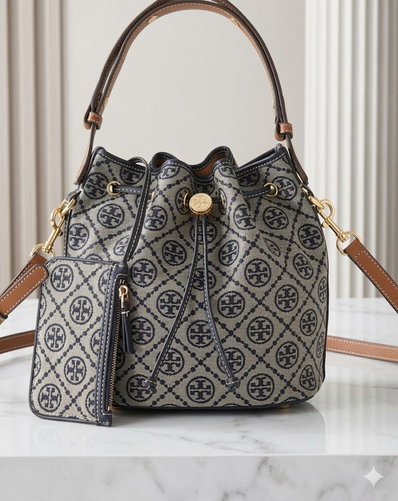 Tory Burch T Monogram Bucket Bag