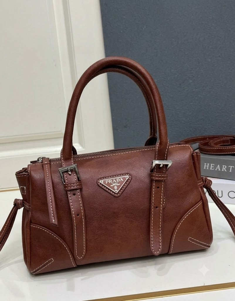 Prada Buckle leather handbag