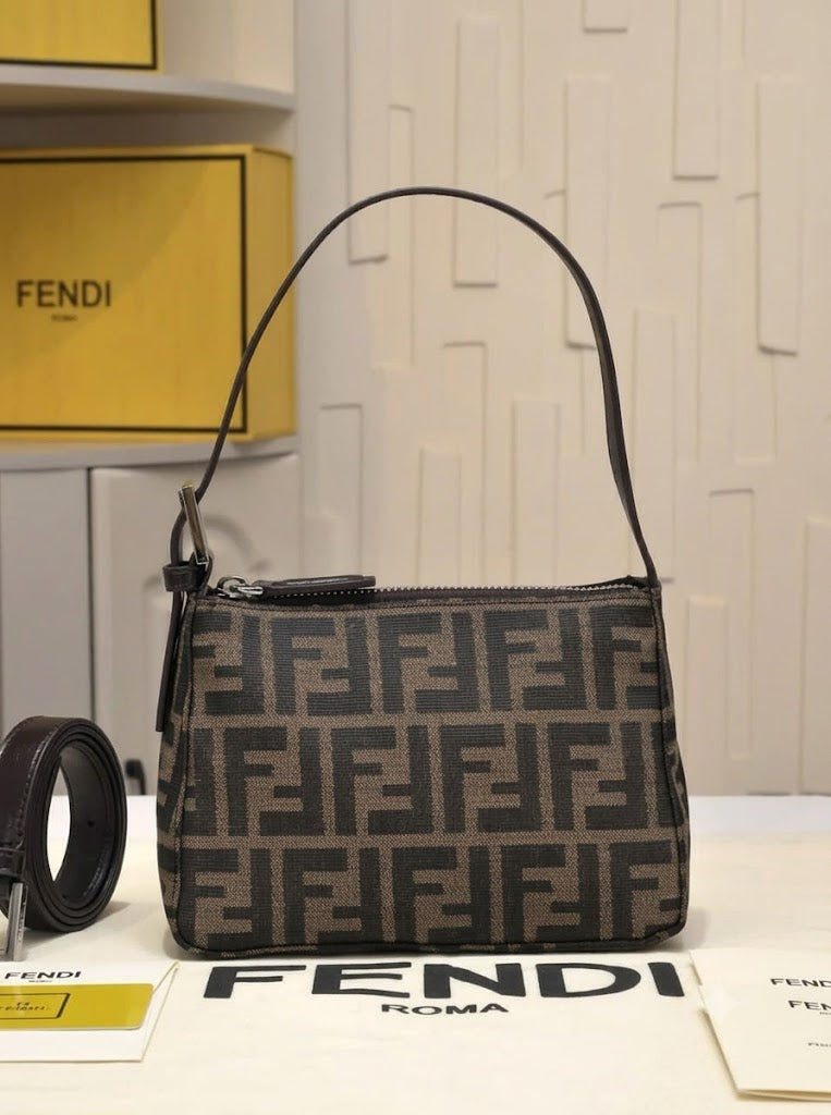 Fendi Zucca Canvas Pouch