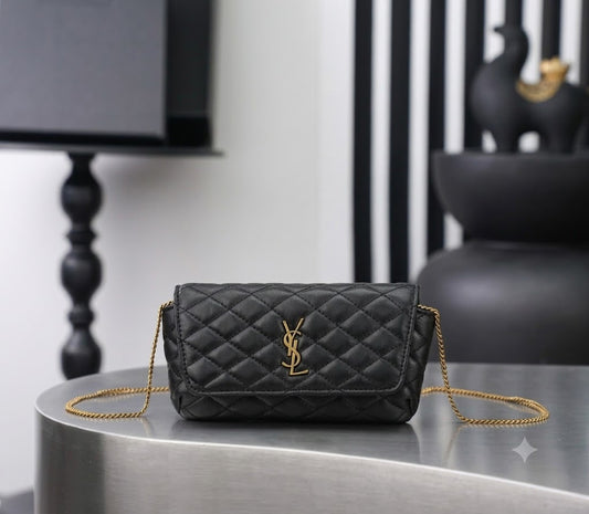 Saint Laurent Sade Chain Wallet  Pouch