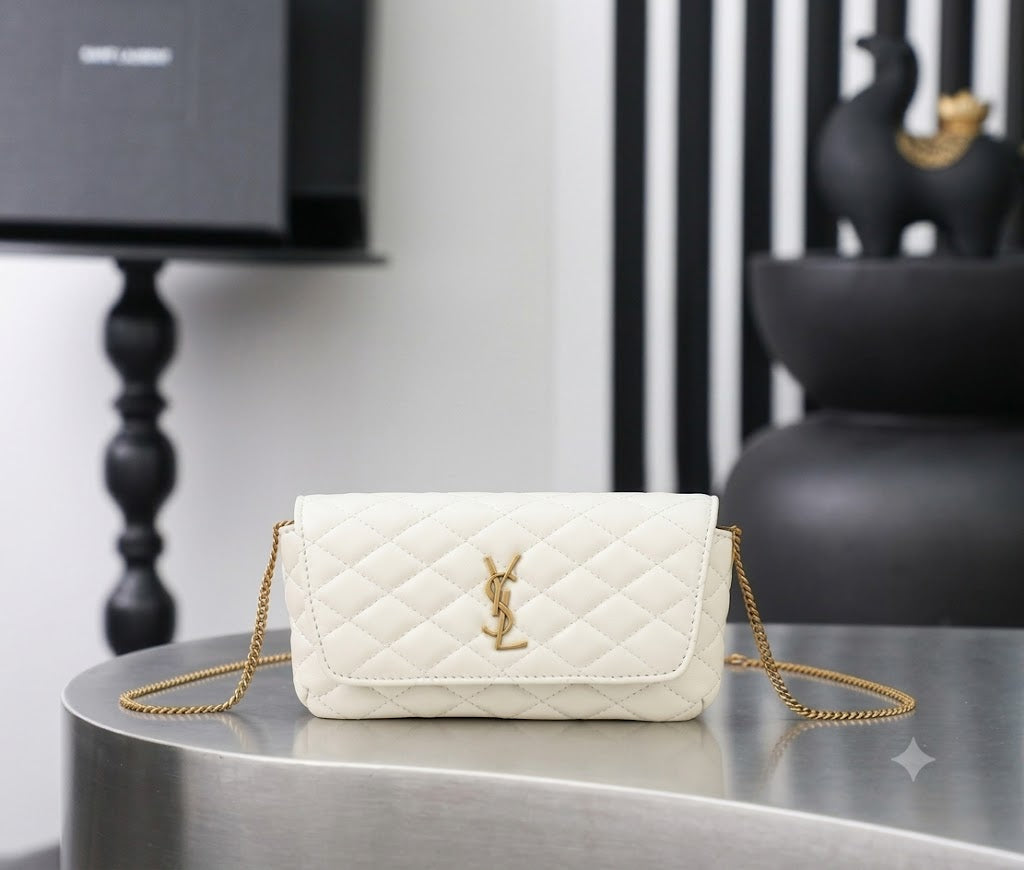 Saint Laurent Sade Chain Wallet  Pouch