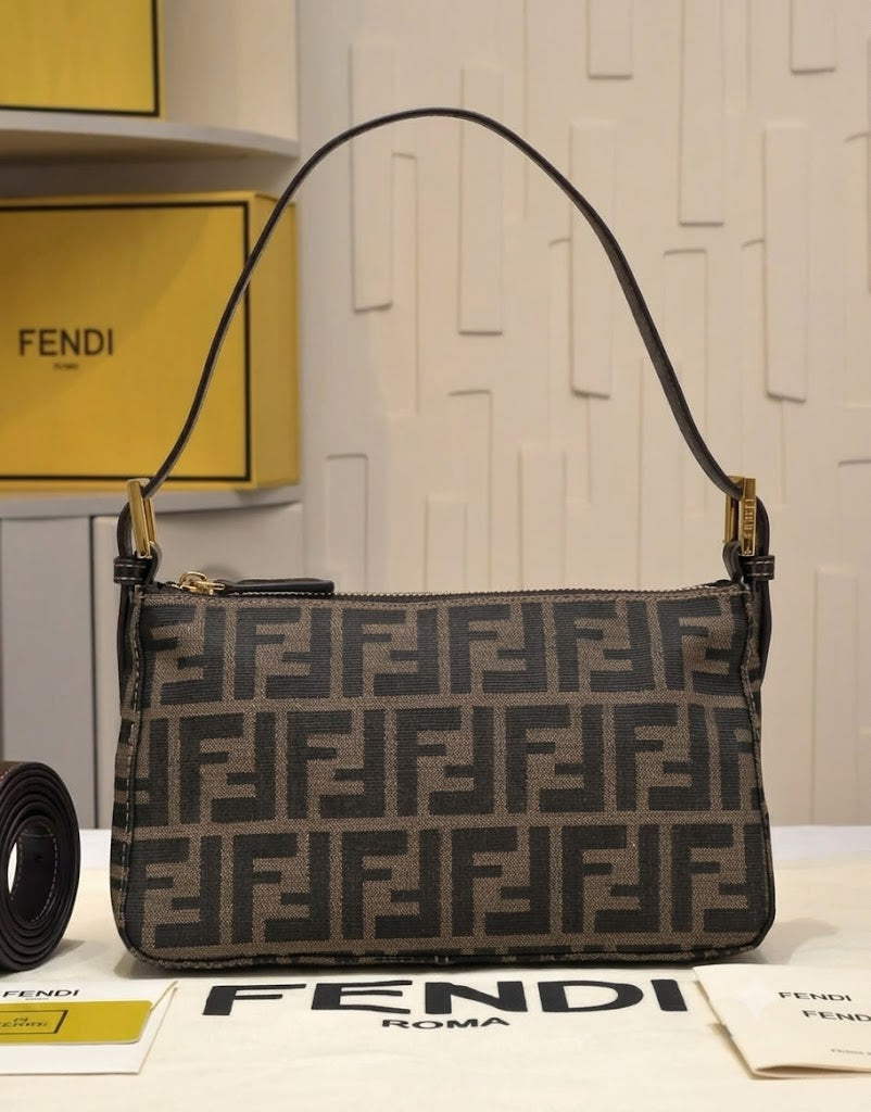 Fendi Zucca Canvas Pouch