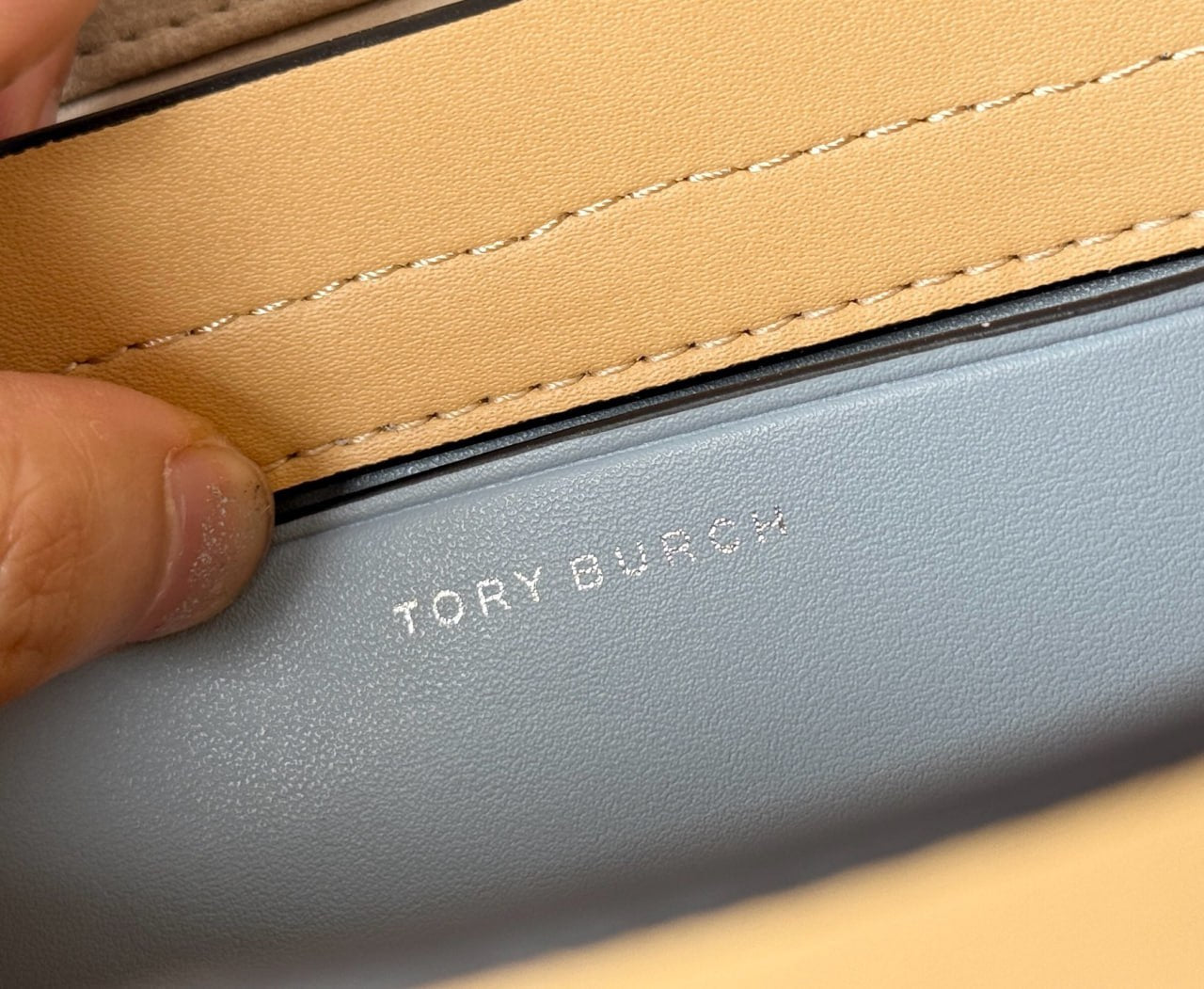Tory Burch T Monogram Denim Vanity Case
