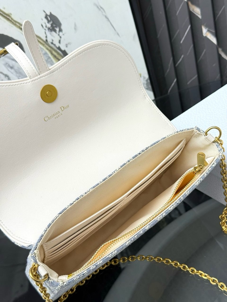 Dior Saddle Pouch with Chain