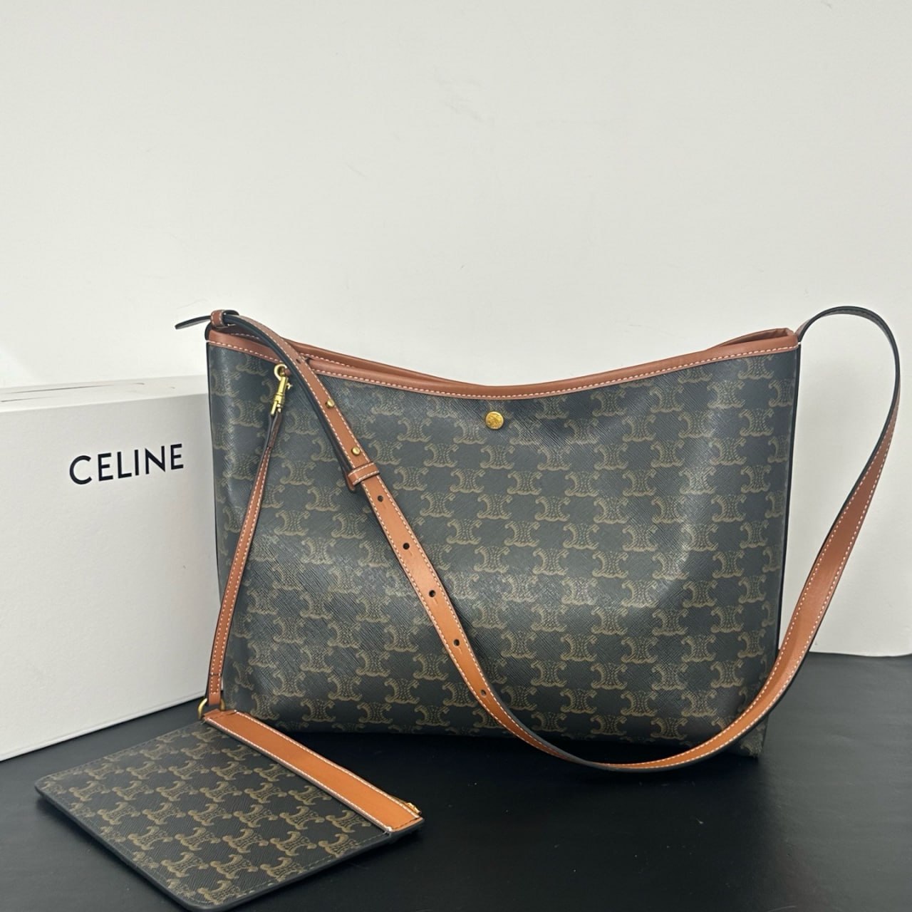 Celine Cabas Thais in Triomphe Canvas