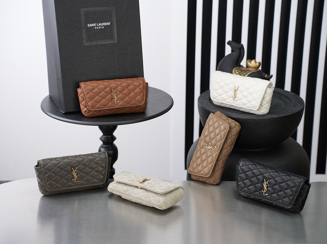 Saint Laurent Sade Chain Wallet  Pouch