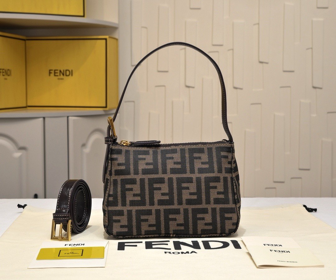 Fendi Zucca Canvas Pouch