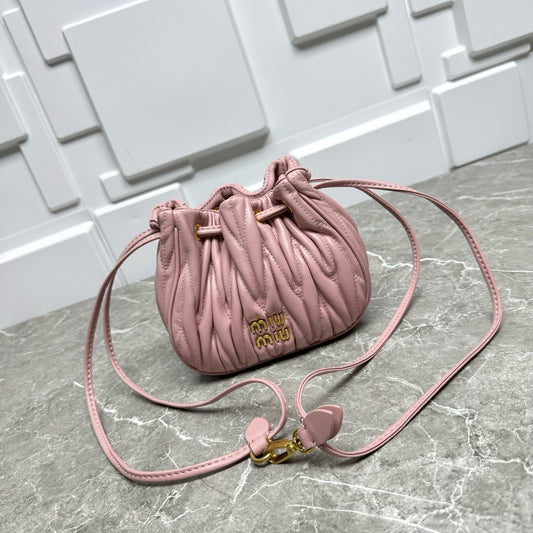 Miu Miu Matelassé Nappa Leather Bucket Bag