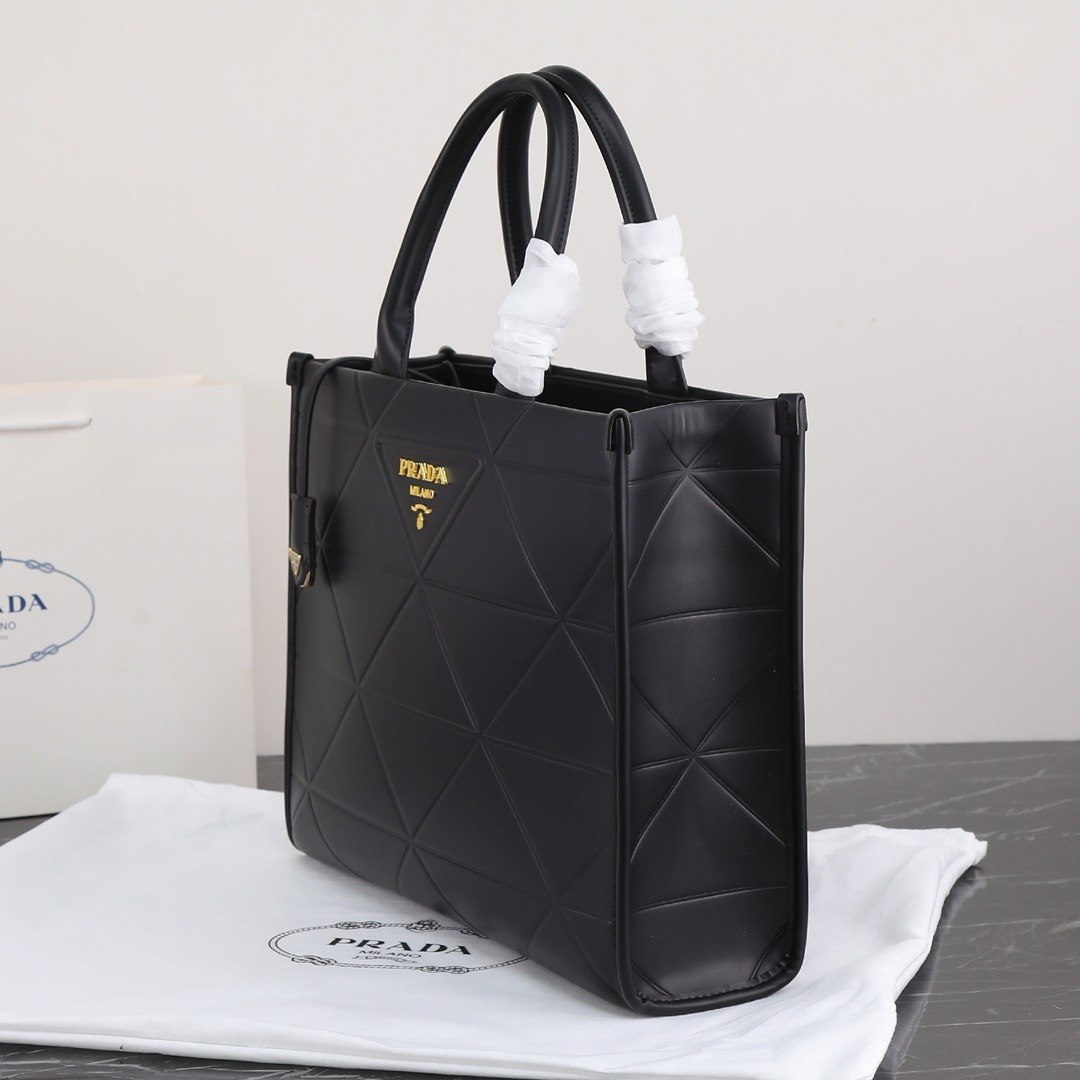Prada Symbole Leather Tote Bag