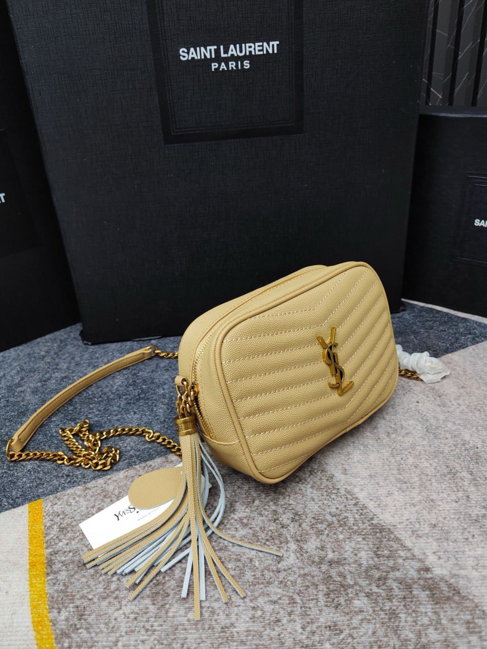 Saint Laurent (YSL) Lou Camera Bag in Quilted Leather
