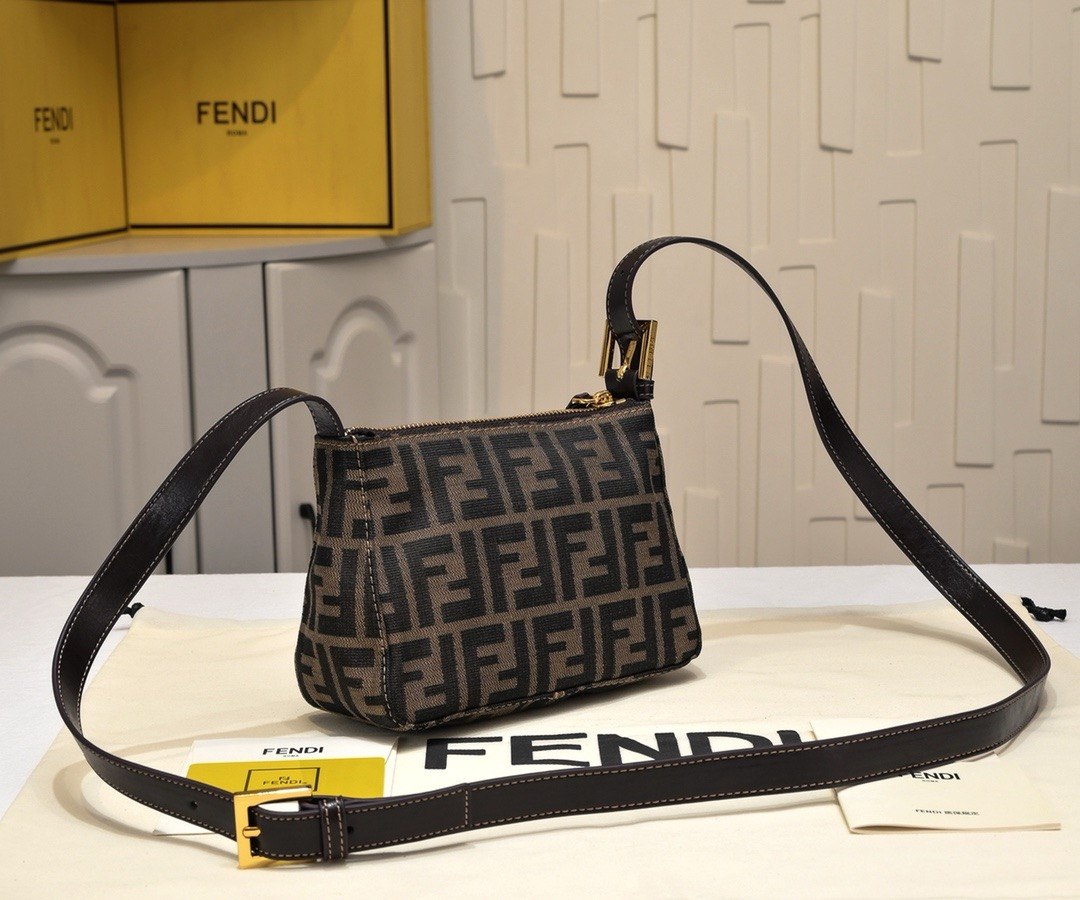 Fendi Zucca Canvas Pouch