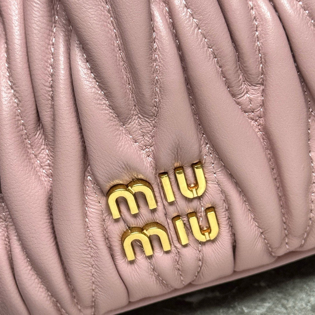 Miu Miu Matelassé Nappa Leather Bucket Bag