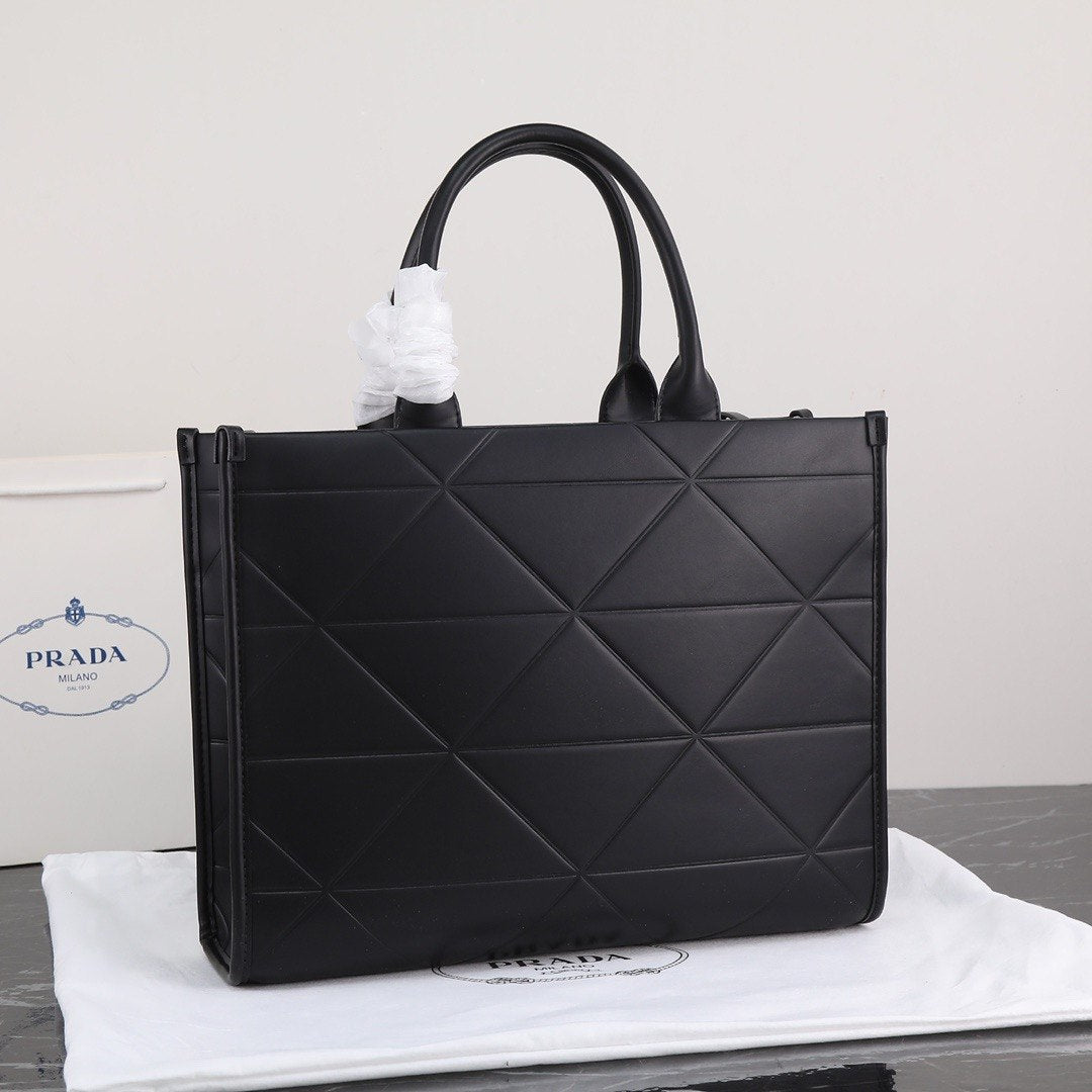 Prada Symbole Leather Tote Bag