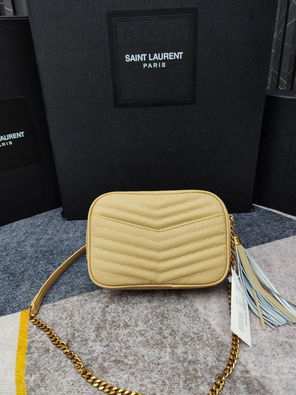 Saint Laurent (YSL) Lou Camera Bag in Quilted Leather