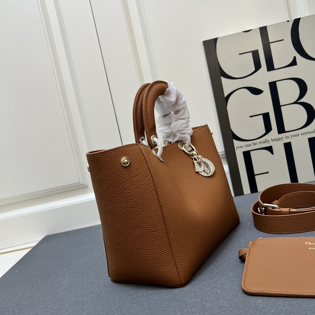 Christian Dior Leather Tote Bag