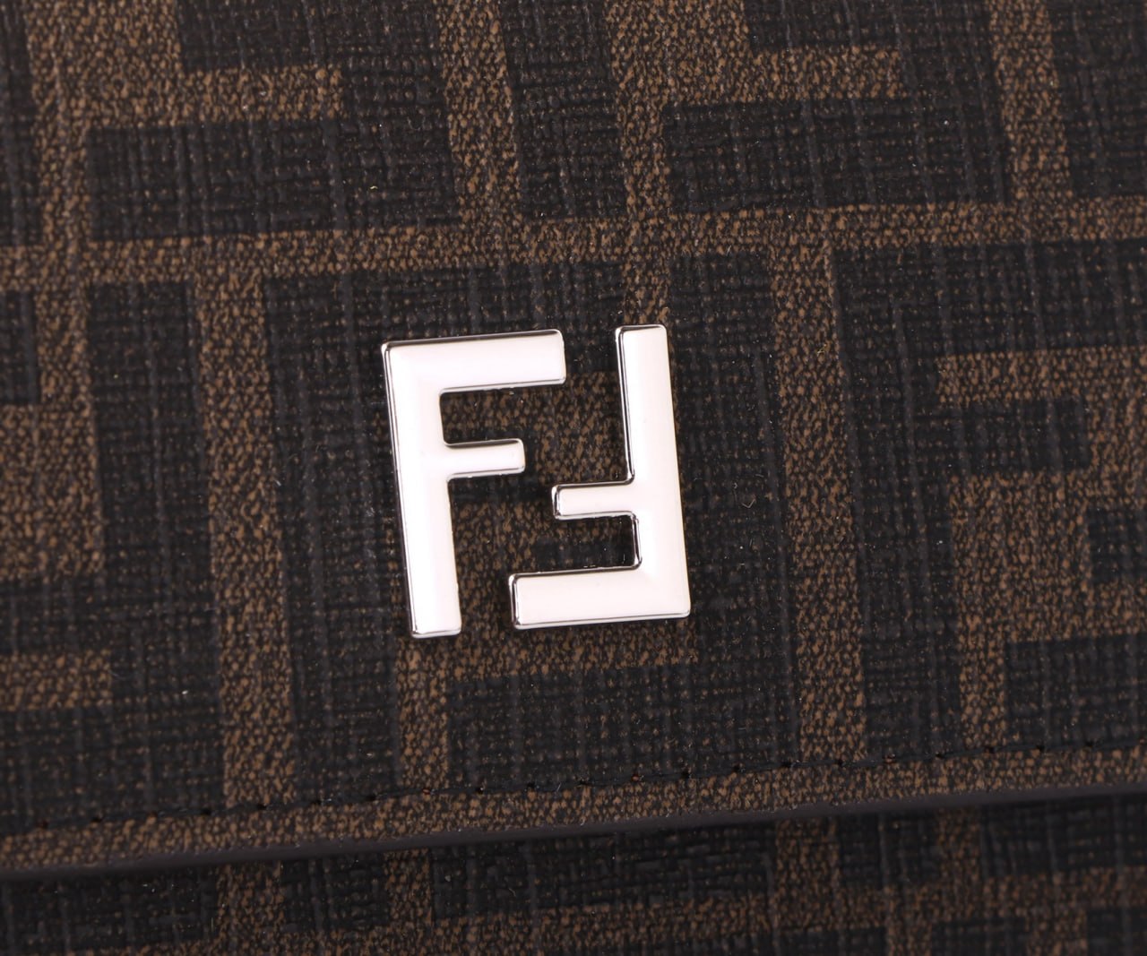 Fendi Baguette Continental Wallet with Chain