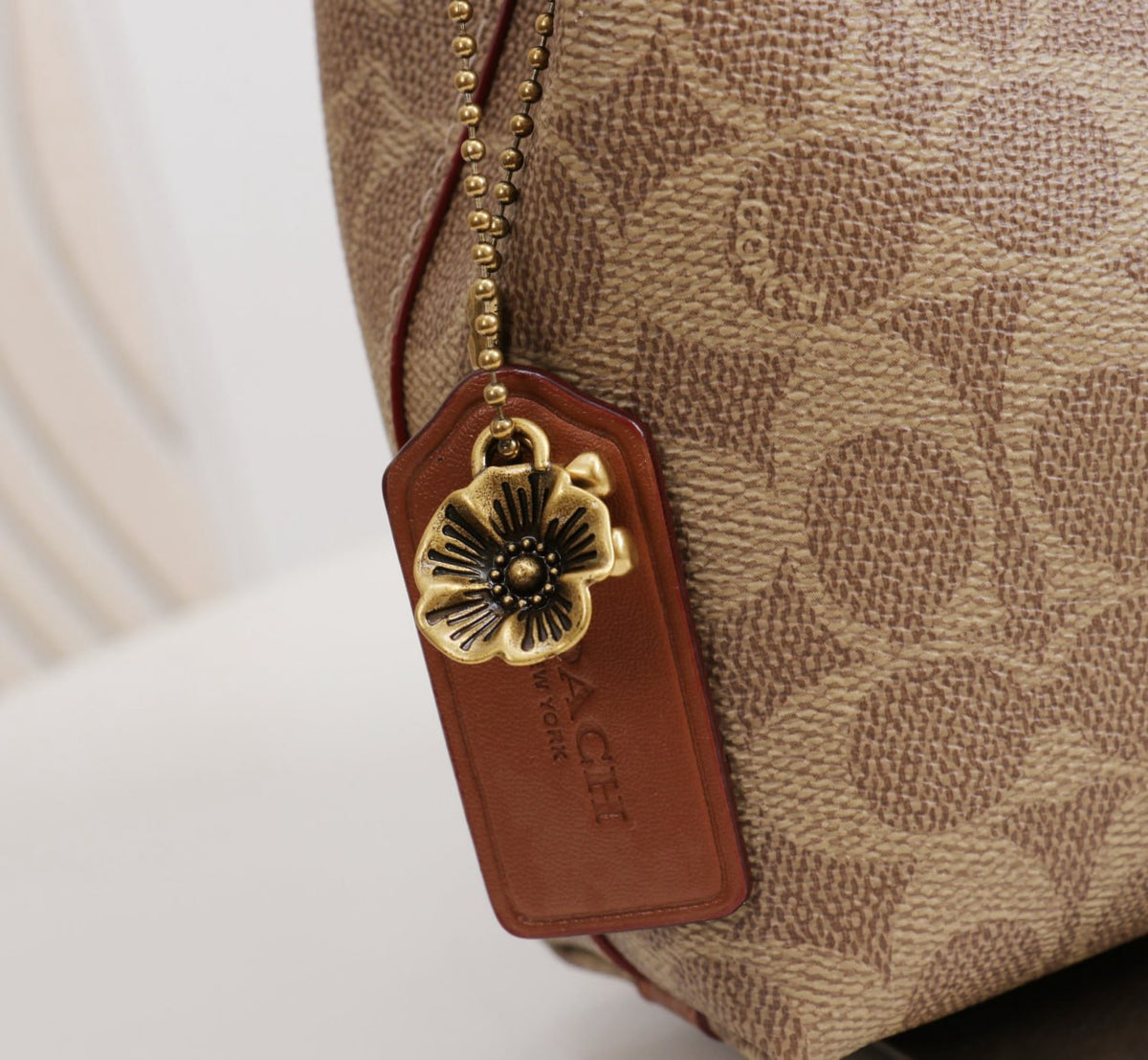 Coach Signature Canvas Mini Bucket Bag
