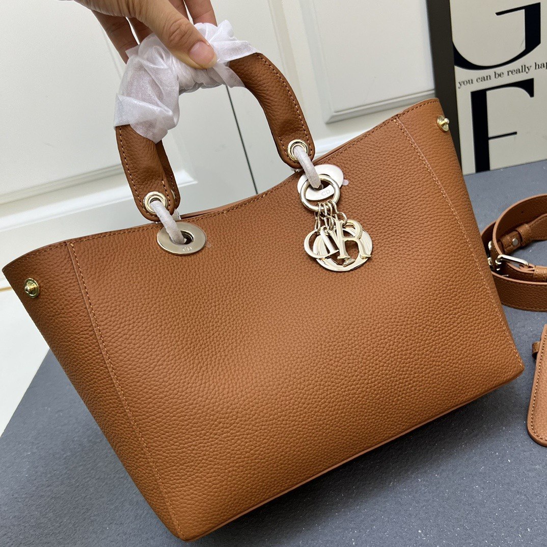Christian Dior Leather Tote Bag