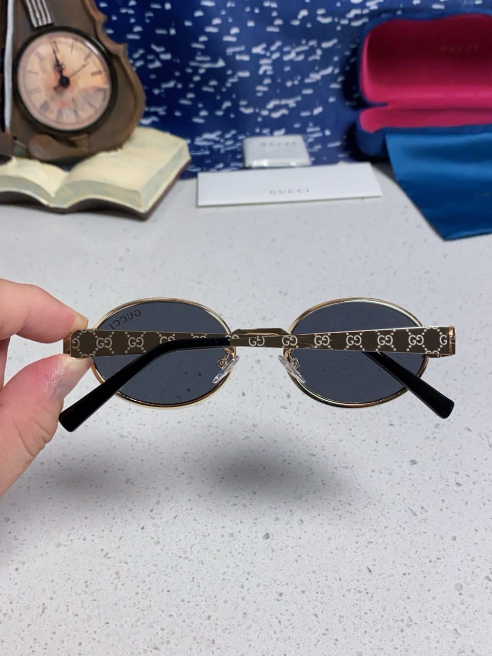 Gucci Oval Frame Sunglasses