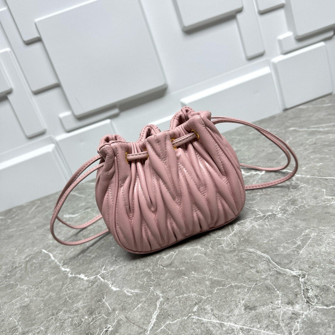 Miu Miu Matelassé Nappa Leather Bucket Bag