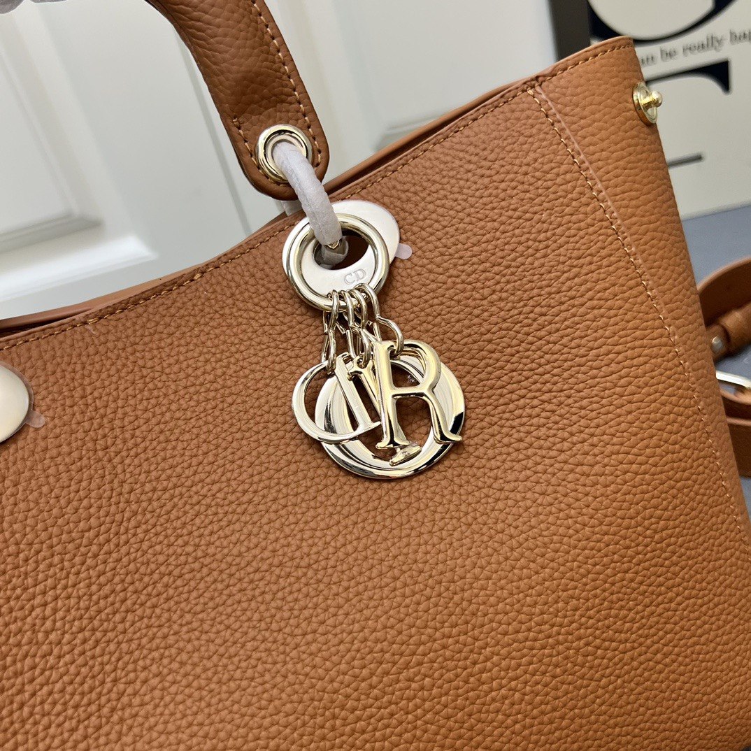 Christian Dior Leather Tote Bag