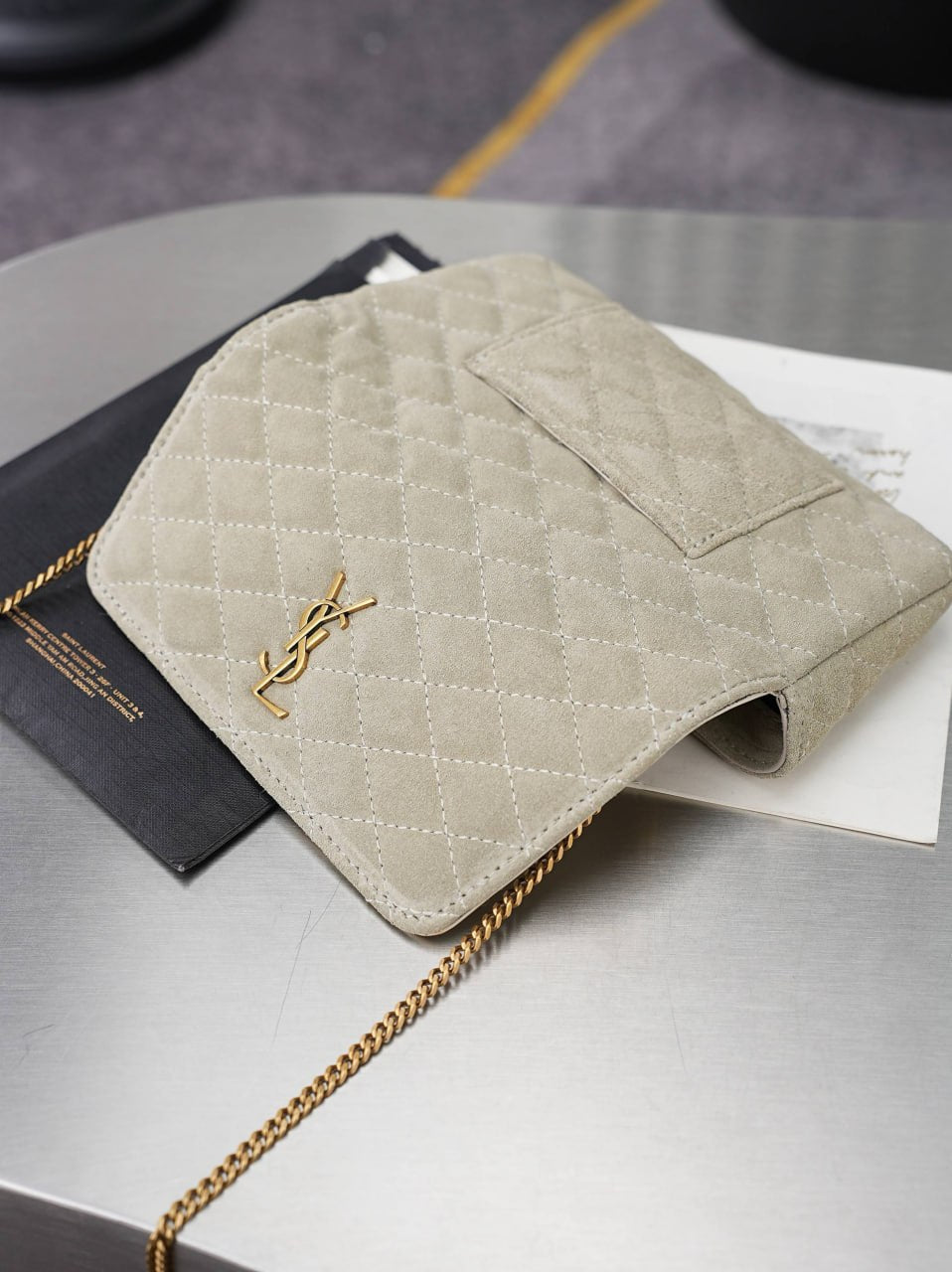 Saint Laurent Sade Chain Wallet  Pouch