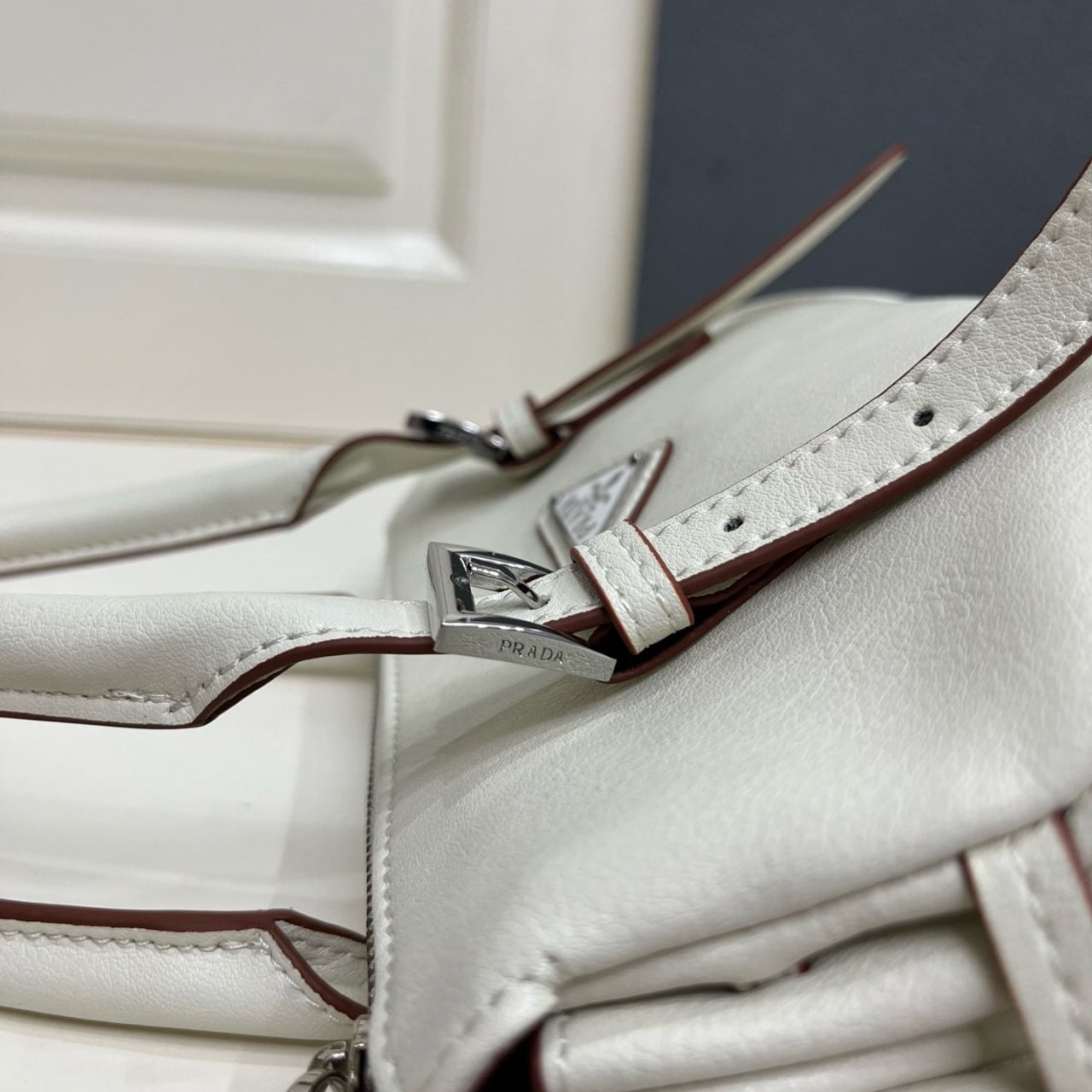 Prada Buckle leather handbag