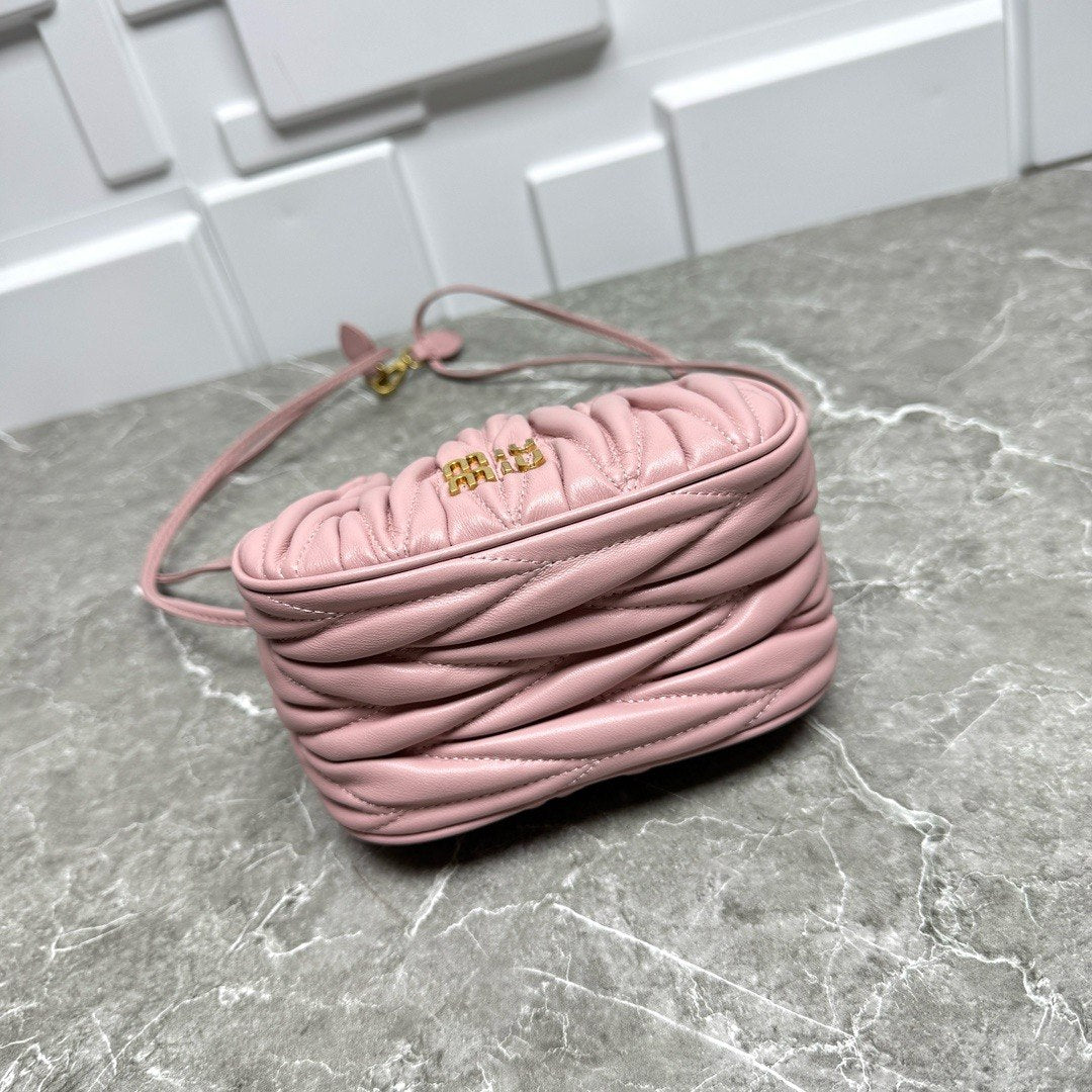 Miu Miu Matelassé Nappa Leather Bucket Bag