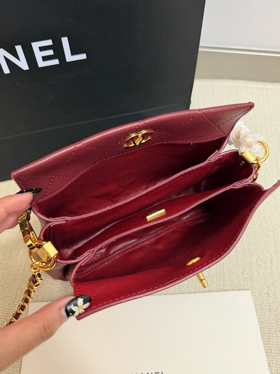 Chanel Mini Top Handle Flap Bag