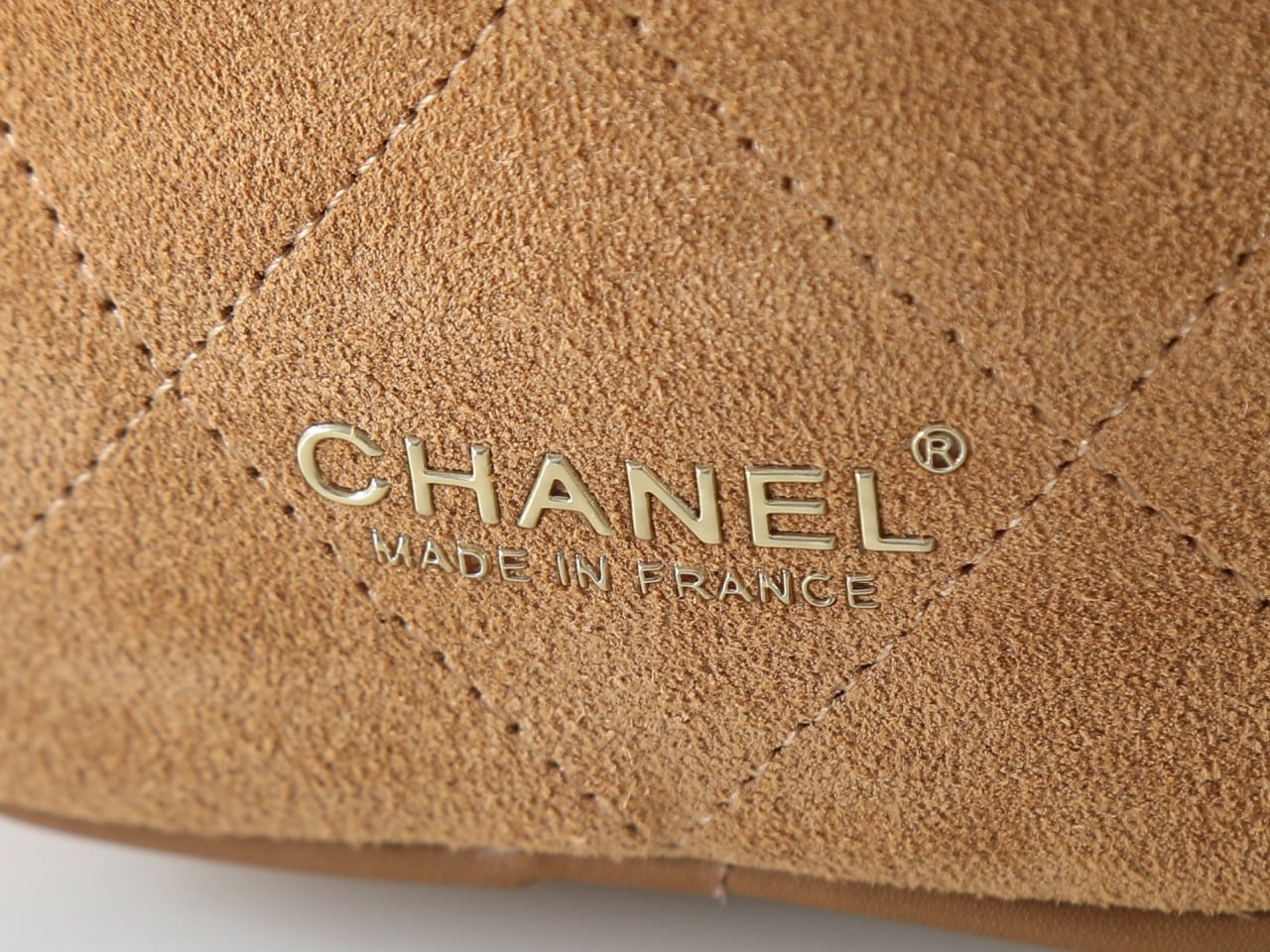 Chanel Suede Quilted Bowling Bag