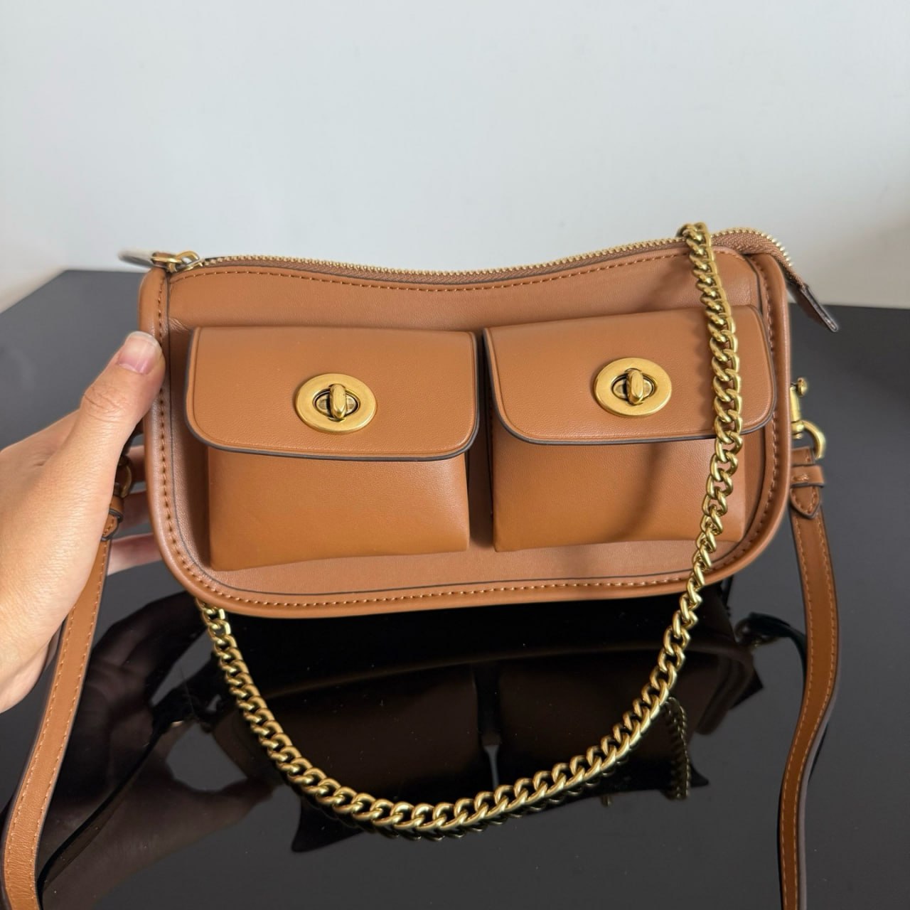 Coach Pennie Shoulder Bag With Flap Pockets