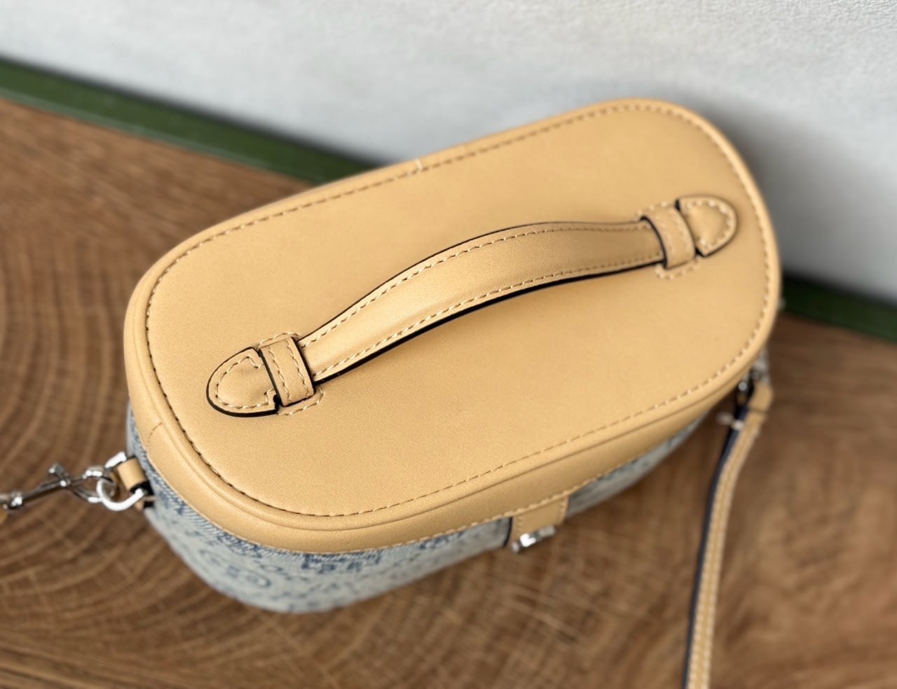 Tory Burch T Monogram Denim Vanity Case