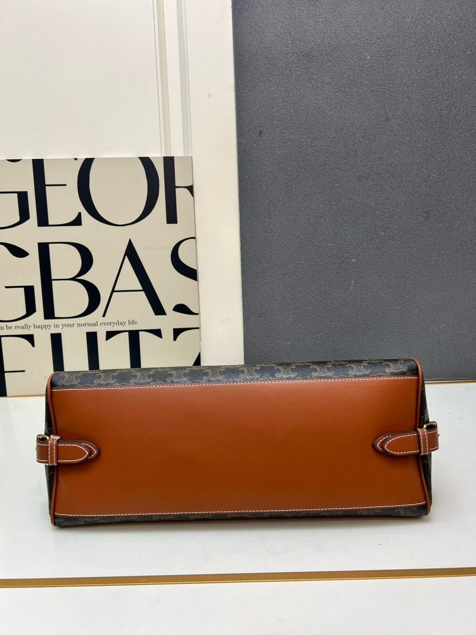 Celine Medium Boston Bag in Triomphe Canvas