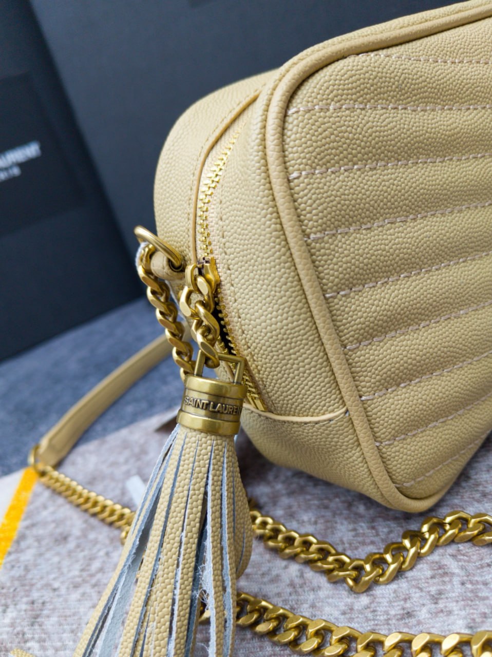 Saint Laurent (YSL) Lou Camera Bag in Quilted Leather