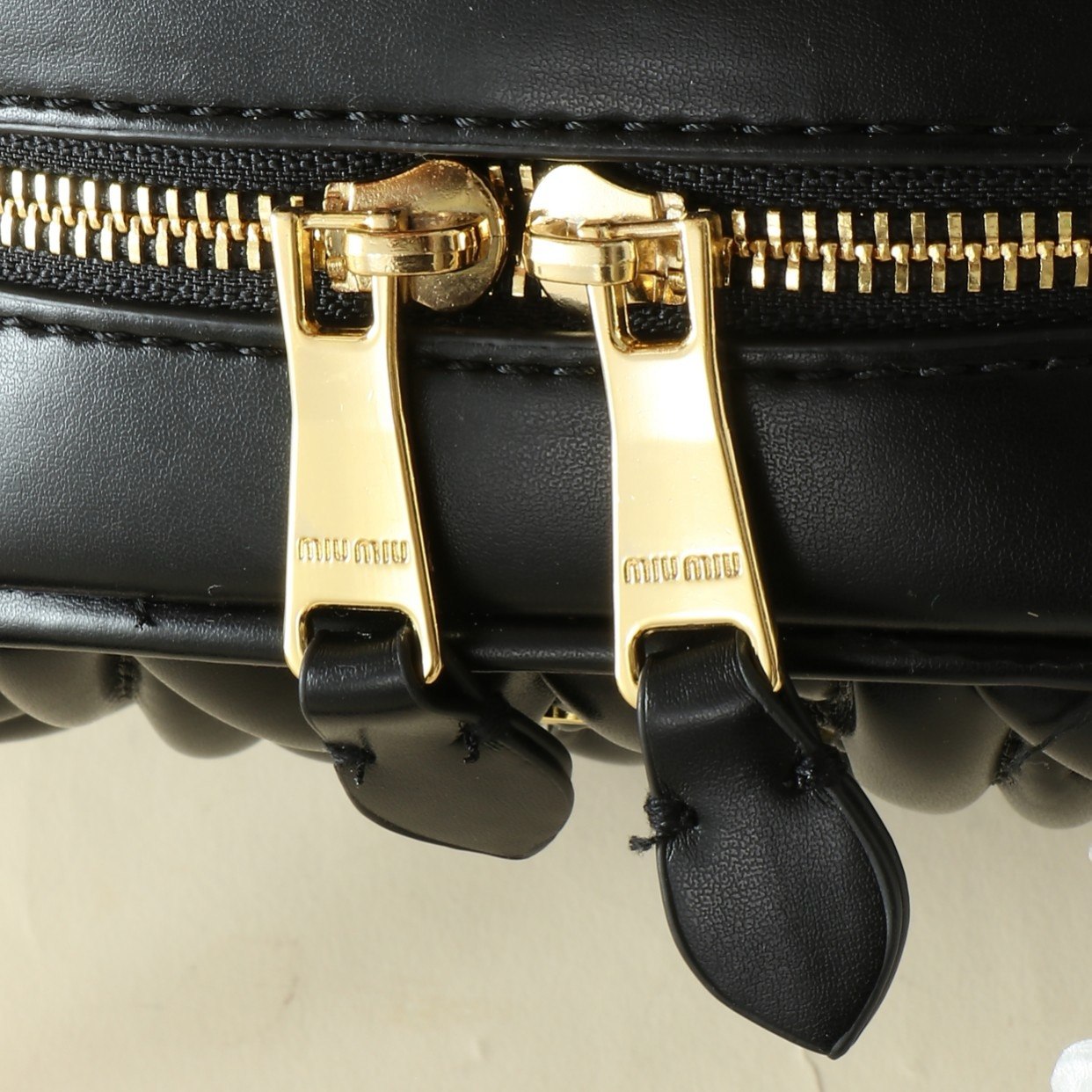 Miu Miu Matelassé Leather Bowling Bag