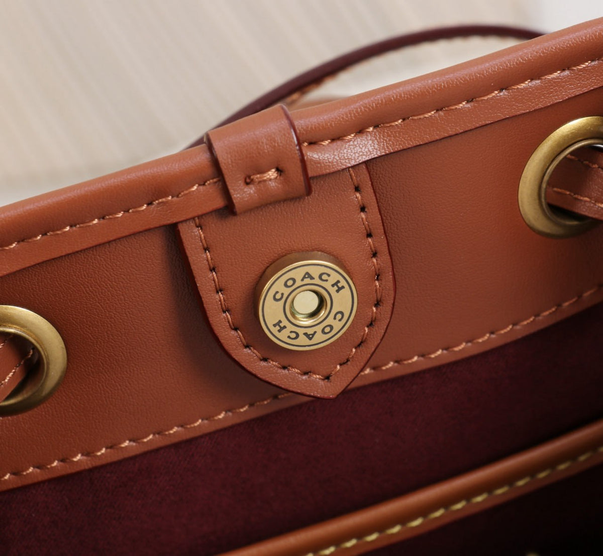 Coach Signature Canvas Mini Bucket Bag