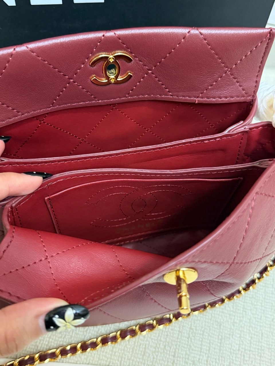 Chanel Mini Top Handle Flap Bag