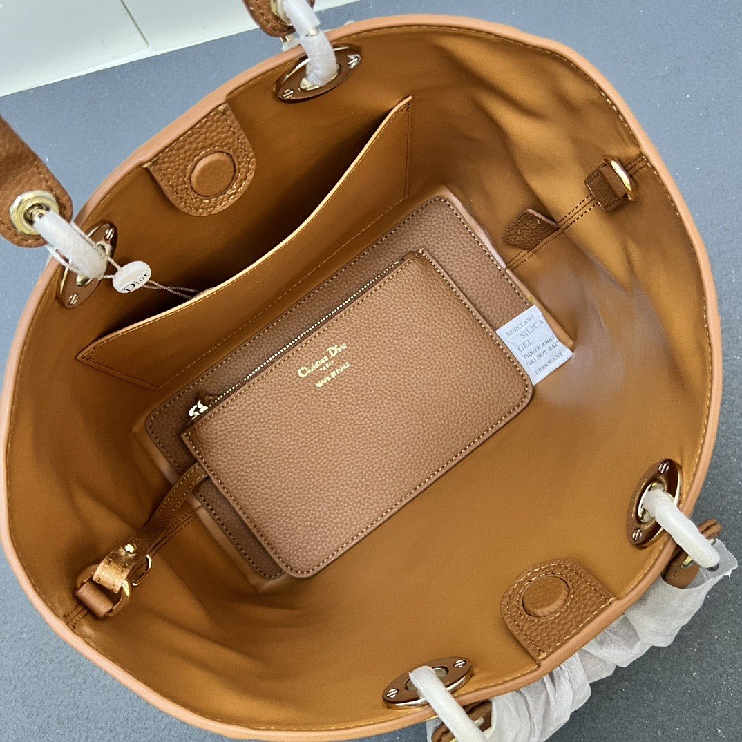 Christian Dior Leather Tote Bag