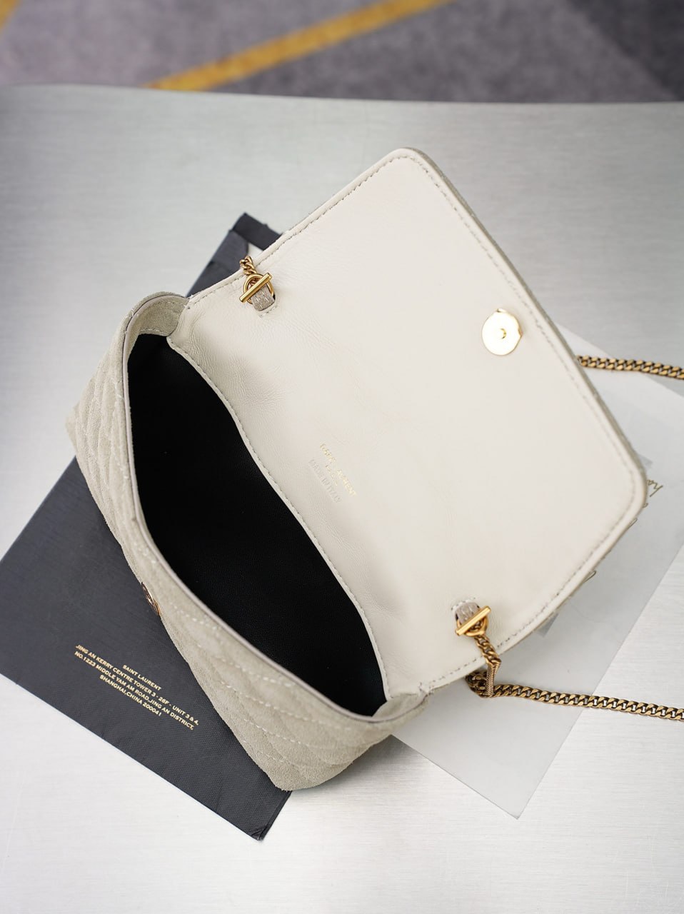 Saint Laurent Sade Chain Wallet  Pouch