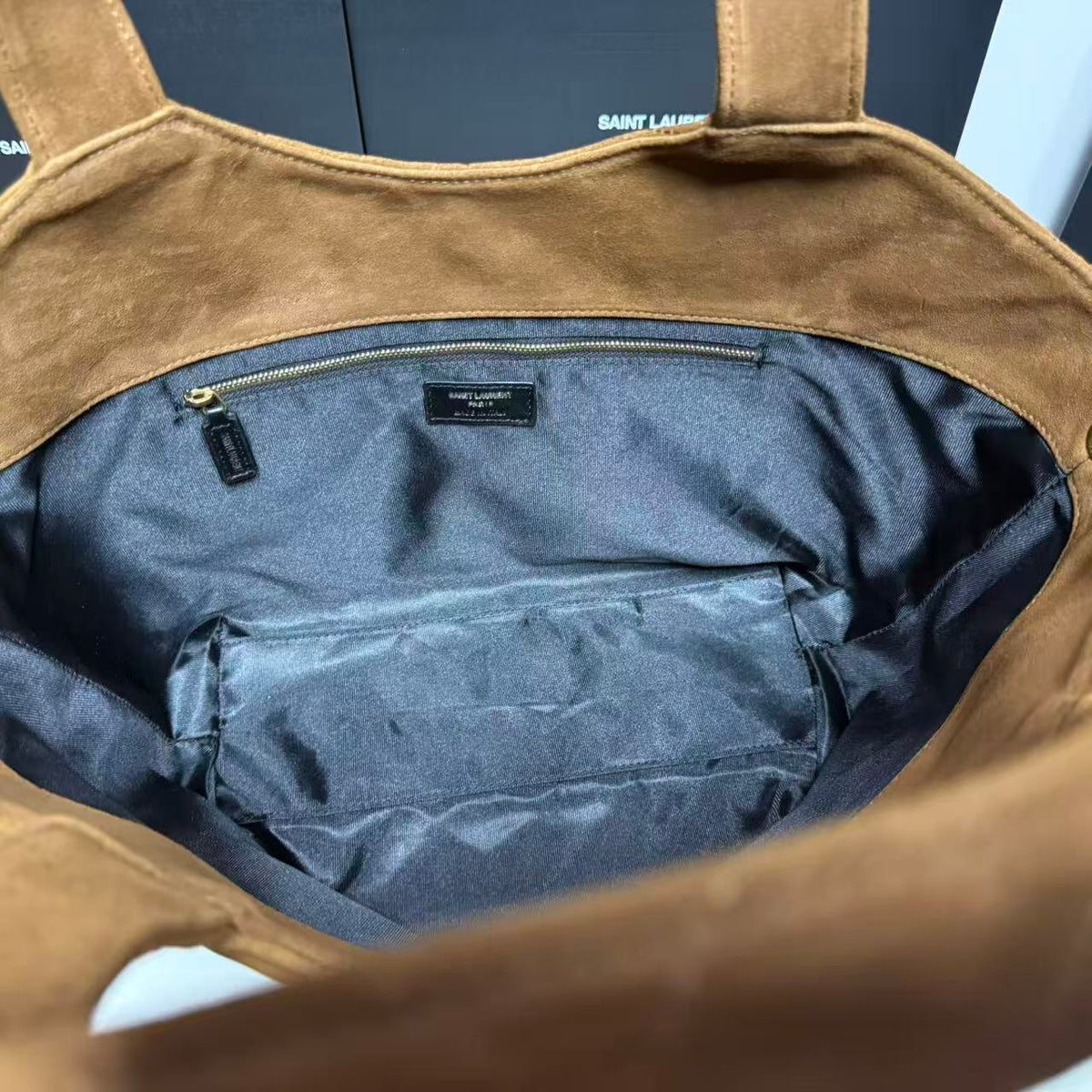 Saint Laurent Jamie Shopping Bag in Quilted Suede